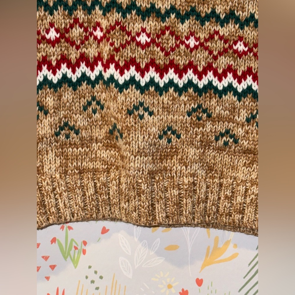 Carters Fair Aisle Tree Winter/Christmas/Holiday Sweater SS 12 Months - Picture 5 of 6